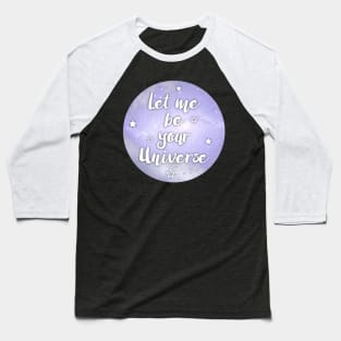 Lila Galaxie Textur Baseball T-Shirt